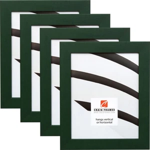 Craig Frames Colori 125, 1.25" Modern Green Picture Frame 4-Pack - Picture 1 of 10