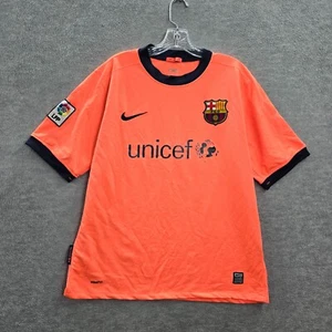 FC Barcelona Men Jersey Medium Orange Away Lionel Messi 10 READ - Picture 1 of 12