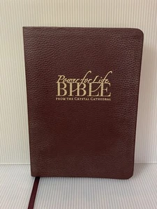 Power For Life BIBLE from Crystal Cathedral Leather Bound Red Letter 1st Edition - Imagen 1 de 12