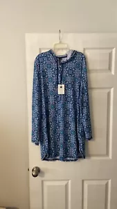 AQUA ET SOL BEACH DRESS SIZE L BRAND NEW LONG SLEEVES TWOFRONT POCKETS UPF 50+ - Picture 1 of 12