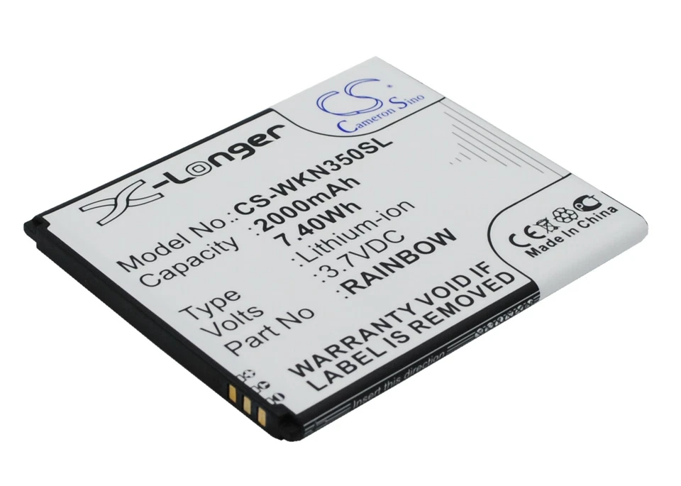 Batería Li-ion para Wiko Bloom M172 N350 3.7V 2000mAh Foto 1 de 4