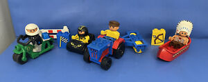 Lego Duplo Vintage Vehicle Bundle With Figures - 1403 2431 2629 2971