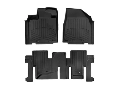 WeatherTech FloorLiner 惠普适用于 2014 - 2020 英菲尼迪 QX60 - 第一排和第二排,黑色 — 第 1/4 张图片