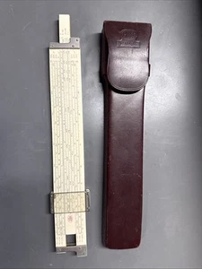 Vintage Post Versalog 1460 Hemmi Bamboo slide rule with case Used - Picture 1 of 8