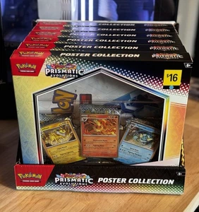 Pokemon Prismatic Evolutions Poster Collection Sealed Full Display Case Lot Of 6 - Picture 1 of 1