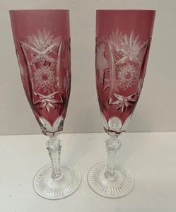 "2 copas de flautas de champán arándano cortadas de cristal de uva Nachtmann de 8,5""" - Imagen 1 de 5
