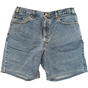 Pantaloncini jeans Levis uomo 36 blu vintage 550 vestibilità rilassata linguetta rossa made in USA jorts - Foto 1 di 12