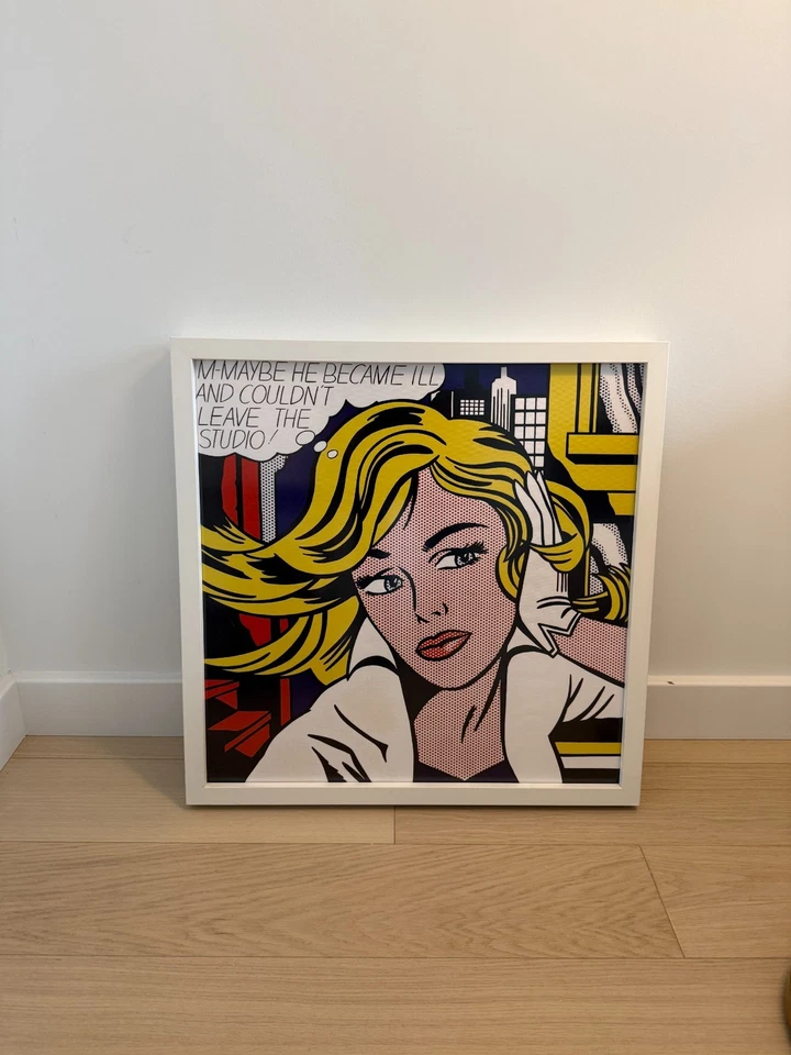 Arte pop estampado enmarcado Roy Lichtenstein M-tal vez Foto 1 de 1