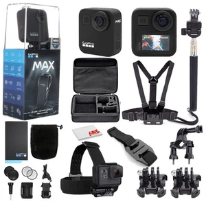 GoPro MAX 360 Waterproof Action Camera -With Mega Accessory Kit - Get Rolling - Picture 1 of 3