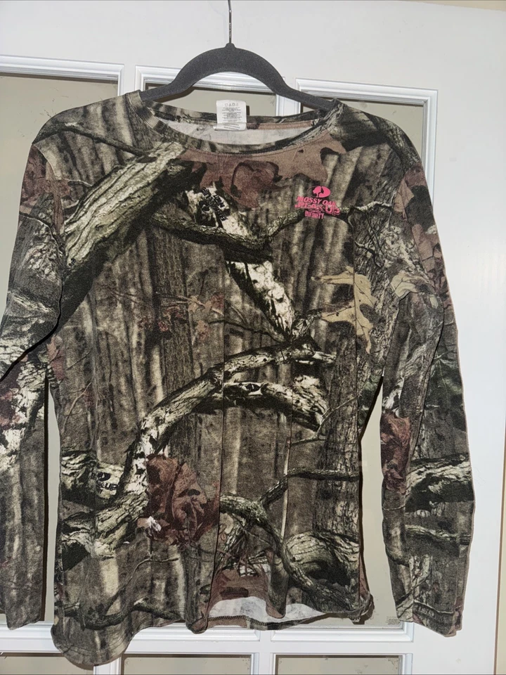 Camiseta para mujer Mossy Oak Break Up Infinity camuflada manga corta cuello redondo talla L Foto 1 de 4