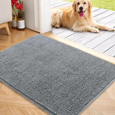 Alfombrilla de puerta para perro para patas fangosas 40X32, absorbe humedad y suciedad, absorbente antideslizante Foto 1 de 4