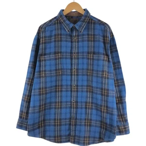 Vintage 90'S-00'S St. John's Bay long-sleeved heavy flannel check shirt men'... - Picture 1 of 4