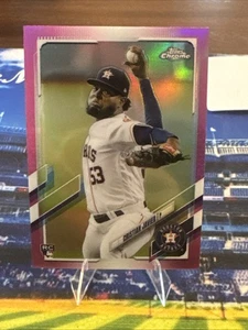 2021 Topps Chrome Pink Refractor Cristian Javier #92 RC Houston Astros - Picture 1 of 2