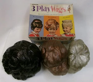 Pelucas Norstar 3 Play vintage años 60 de plástico con caja - Imagen 1 de 3