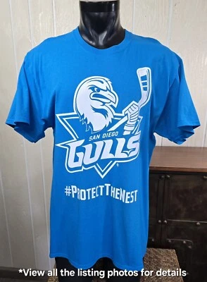 Camiseta azul de hockey de las gaviotas de San Diego para hombre talla XL #ProtectThe Nest Foto 1 de 4