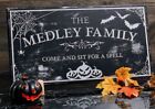 Halloween Customized Wooden Sign - Come And Sit For A Spell