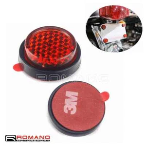 Par de reflectores autoadhesivos rojos para matrícula de motocicleta de 20 mm - Imagen 1 de 6
