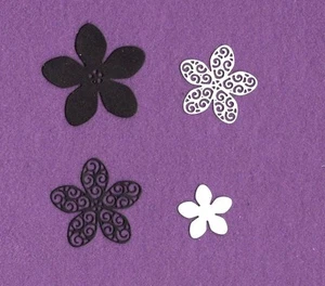 Tarjetas de álbum de recortes troqueladas FLORES CAPAS FANTASÍA - Imagen 1 de 1
