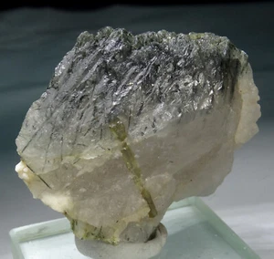 EPIDOTE INCLUSION QUARTZ-360 CARATS EPIDOTE INCLUSION QUARTZ PAKISTAN, (KU-15) - Picture 1 of 9