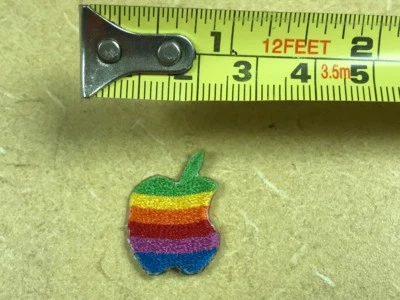 EMBLEM Apple Rainbow Logo - original from dealership - Made by Apple Computer - Image 1 of 4
