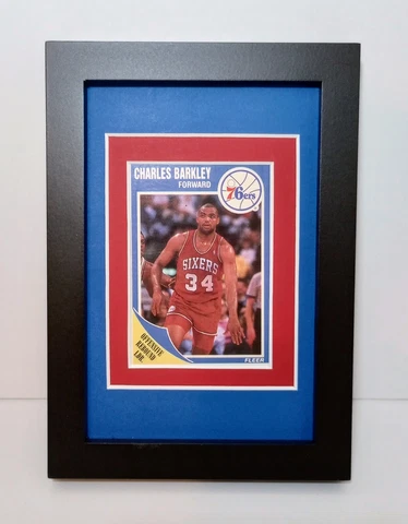Charles Barkley Philadelphia 76ers Display Custom Framed Basketball Card Plaque Cover