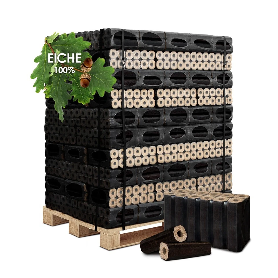 JSM-Brennholz Holzbriketts (Eiche) Pini&Kay für Kamin, Ofen, Grill, Smoker