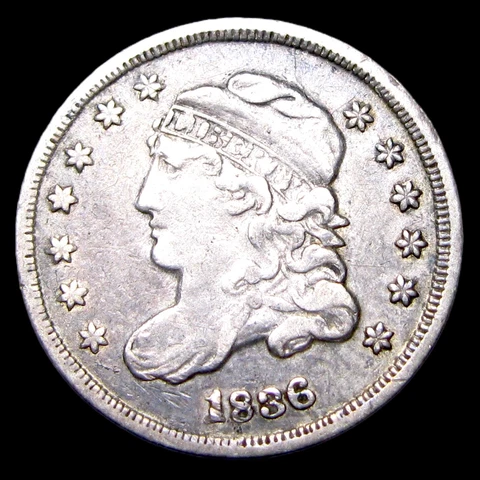 1836 Capped Bust Half Dime Silver ---- Nice Coin ---- #GG099 Cover