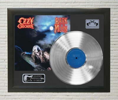 Ozzy Osbourne Framed Black wood Legends Of Music Platinum LP Record Display  - Image 1 of 4