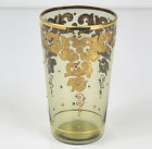 1. Di 2. Bicchiere Vetro Relief-Gold Um 1900 O894