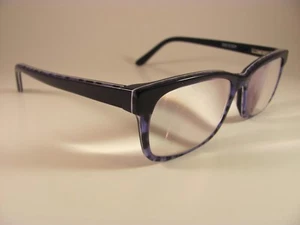 Zenni Navy Blue Rectangular Men's Women's Horn-Rim RX Eyeglass Frames 51-18-140 - Picture 1 of 7