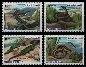 Irak 1982 - Mi-N.o 1161-1164 ** - Estampillada sin montar o nunca montada - Reptiles / Reptiles - Imagen 1 de 1