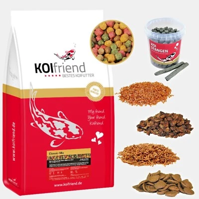  Koifutter Classic Mix 2,5 - 15 kg 5 Sorten Spirulina Fischfutter Krebse Raupen - Bild 1 von 4