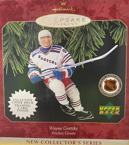 VGUC 1997 Hallmark Keepsake Ornament Wayne Gretzky NHL Hockey Greats #1 & Card - Picture 1 of 5