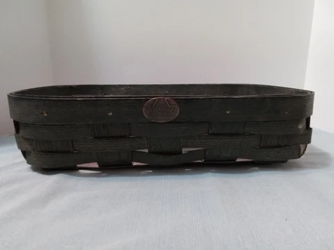Peterboro Basket Co., Green, 14x8x3.5, Rectangular, Basket, (800) Cover