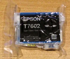ORIGINAL EPSON T7602 Cyan Patrone KILLER WHALE SC-P600 frisch vakuumversiegelte Tinte - Bild 1 von 5