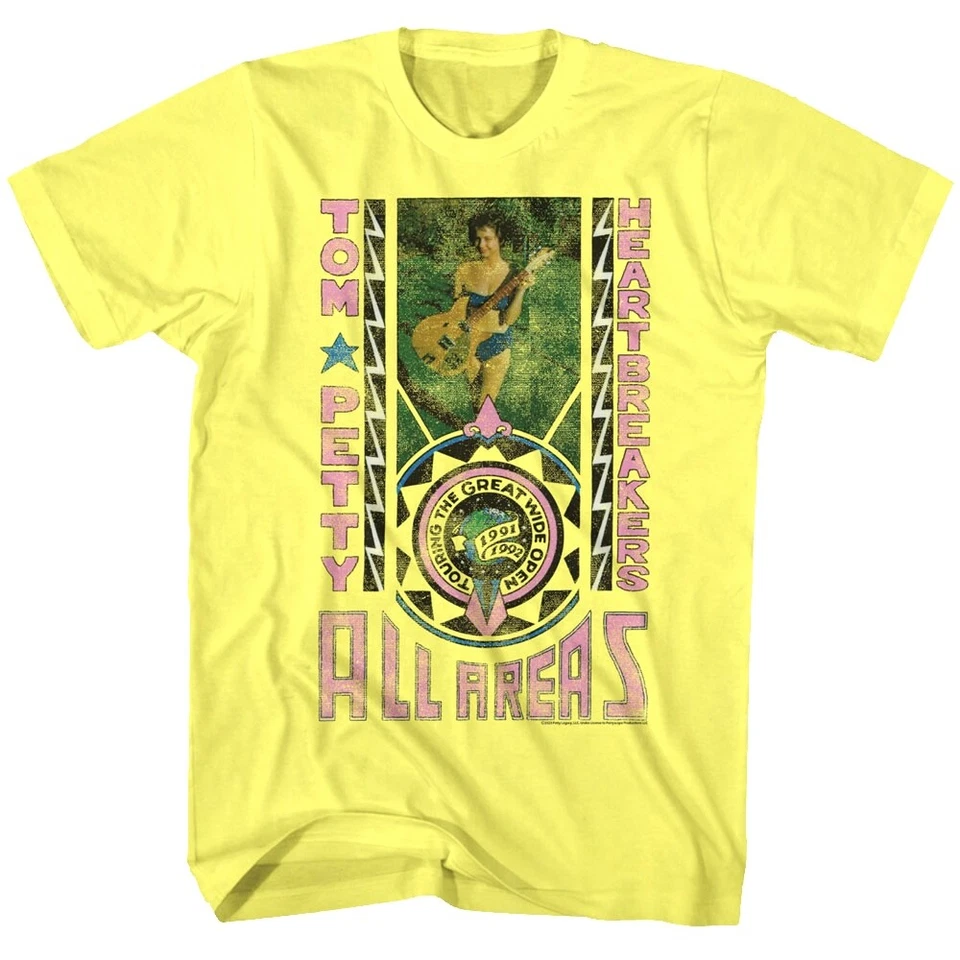 Camiseta para hombre Tom Petty & the Heartbreakers Access All Areas gira de conciertos de rock Foto 1 de 3