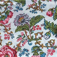 Vtg Springmaid Metropolitan Museum Floral Twin Flat Sheet English Manor Percale