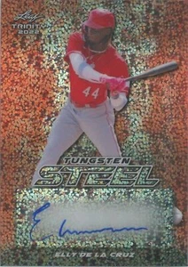 Elly De La Cruz 2022 Leaf Trinity Tungsten Steel Autograph Auto #1/3 #TS-EC1 Red - Picture 1 of 2