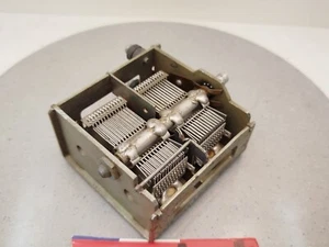 Kondensator zmienny 10-:-400pF - Kondensator dwusekcyjny - używany - HAM Radio - Zdjęcie 1 z 8