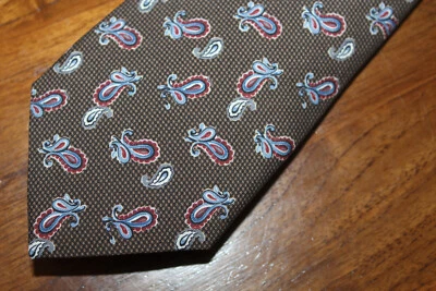 CORBATA DANIEL CREMIEUX HOMBRE 100% SEDA PAISLEY MARRÓN-TAUPE Y MULTICOLOR Foto 1 de 4