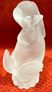 VTG Murano Style Glass Satin Dog Figurine/ Paper Weight Unmarked - Picture 1 of 6