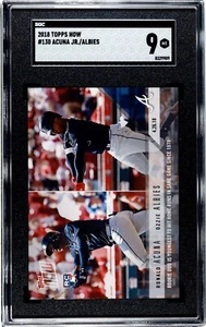 2018 Topps Now #130 Ronald Acuna Jr/Ozzie Albies SGC 9 NEUWERTIG - Bild 1 von 2