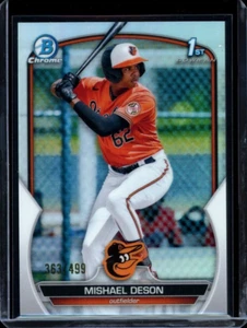 2023 1st Bowman Chrome ~ Mishael Deson ~ Refractor 363/499 ~ #BCP-7 ~ Orioles - Picture 1 of 2
