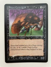MTG FOIL 7TH EDITION GIANT COCKROACH NM MAGIC THE GATHERING BLACK CREATURE CARD