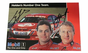 Holden's Number One Team Mobil Craig Lowndes Mark Skaife Signed PostCard - Picture 1 of 4