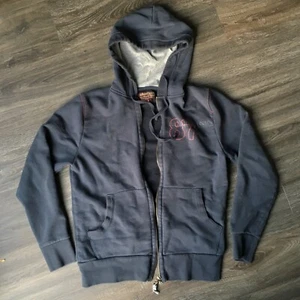 Marlboro Classics Mens Stiched Graphic Hoodie [Size L/Fits M] Navy Blue HTF - Bild 1 von 12