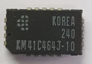 SAMSUNG KM41C464J-10 Fast Page DRAM  64KX4 100ns CMOS PQCC18 IC - Picture 1 of 5