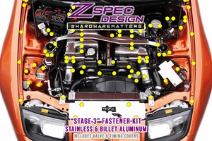 Kit de sujetador de vestir ZSPEC ""Etapa 3" para '90-99 300zx Z32, acero inoxidable/billete - Imagen 1 de 26