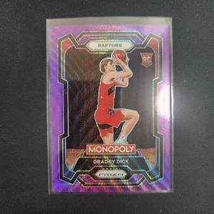 2023-24 Panini Prizm Monopoly GRADEY DICK Rookie RC Purple Wave RAPTORS #84 L28 - Picture 1 of 2