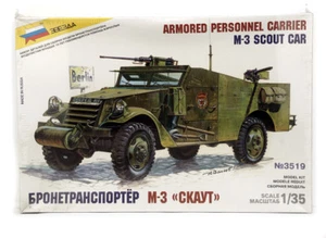 ZVEZDA 3519 KIT 1/35 1:35 M-3 SCOUT CAR , ARMORED PERSONNEL CARRIER , NEW - Picture 1 of 2